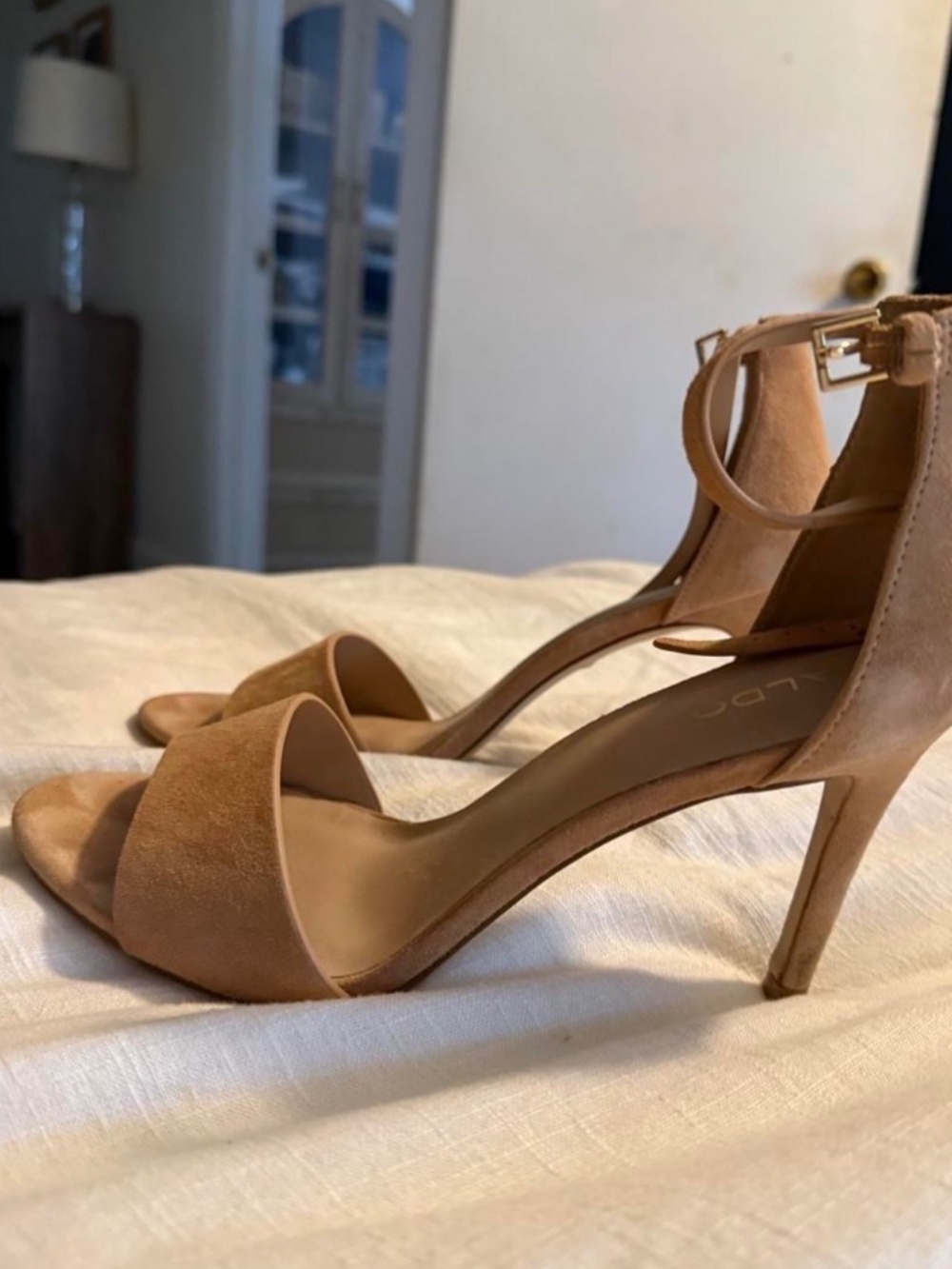 Aldo Nude Suede Heels